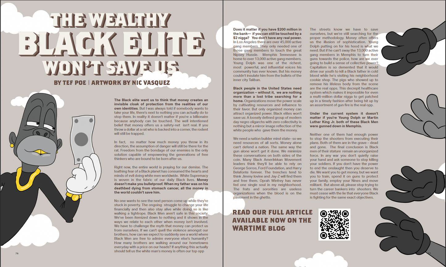 WARTIME Issue No. 4 : Money, Power, Respect